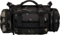 Utility 3P Military Tactical Duffle Waist Bags MOLLE Assault Shoulder Backpack Multifunction EDC Pouches Heavy Duty Fanny Packs (Black-Scorpion camouflage)