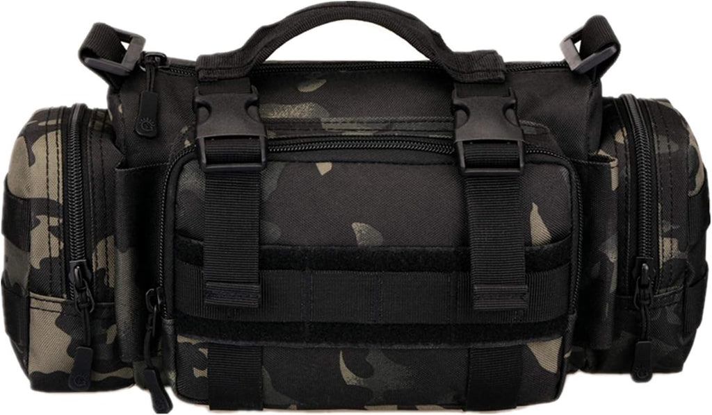 Utility 3P Military Tactical Duffle Waist Bags MOLLE Assault Shoulder Backpack Multifunction EDC Pouches Heavy Duty Fanny Packs (CP camouflage)