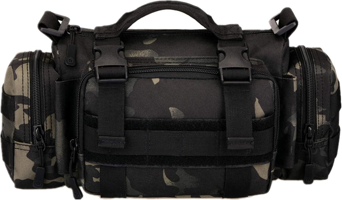 Utility 3P Military Tactical Duffle Waist Bags MOLLE Assault Shoulder Backpack Multifunction EDC Pouches Heavy Duty Fanny Packs (CP camouflage)