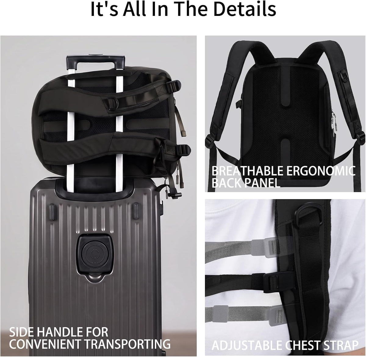 Besnfoto Lightweight Camera Backpack - Everyday Laptop Bag for DSLR Drone