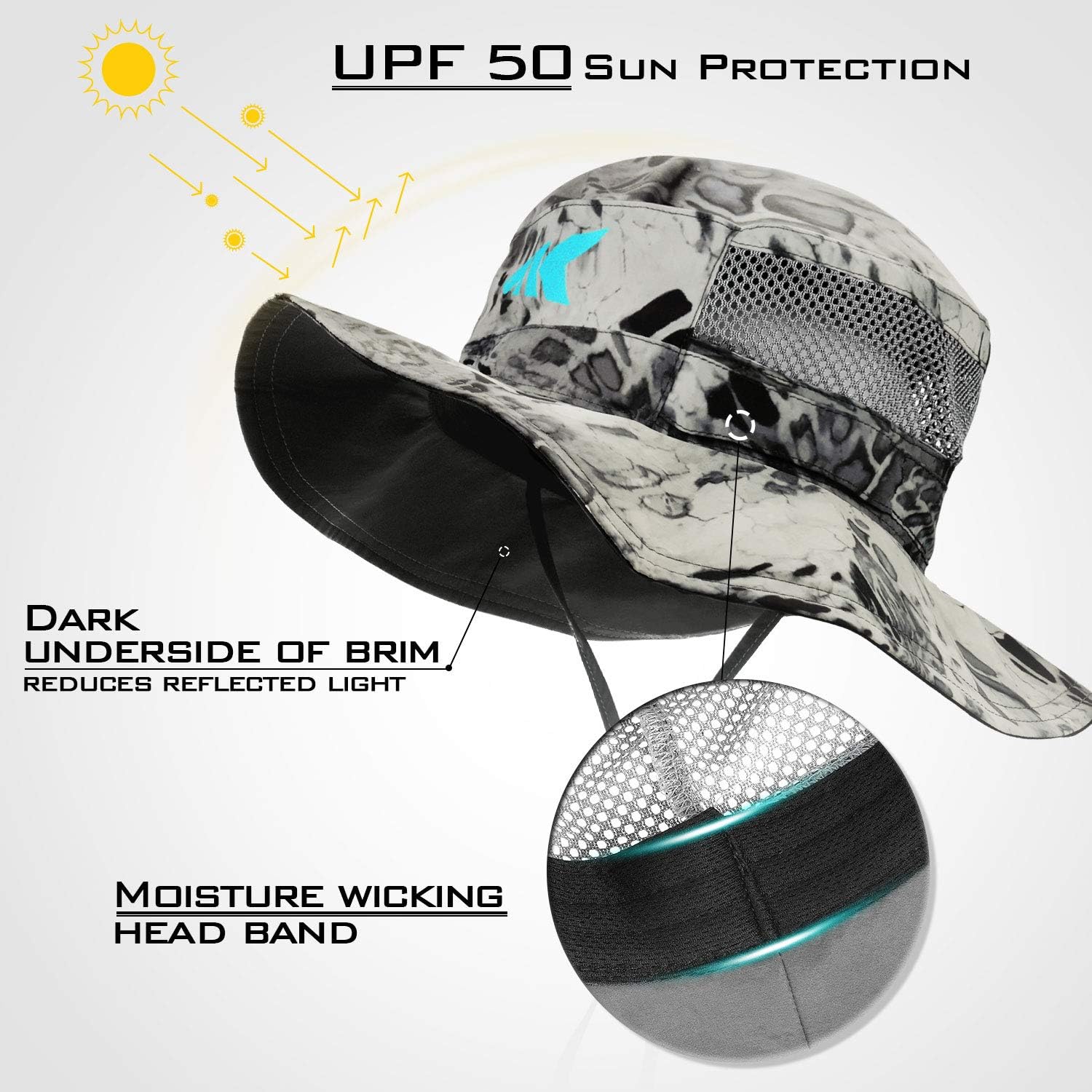 KastKing Sol Armis UPF 50 Boonie Hat for Sun Protection, Men Women