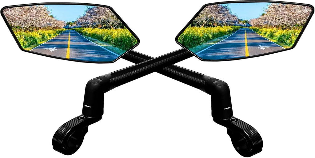 Foldable Bike Mirror 360° Rotatable Adjustable Left