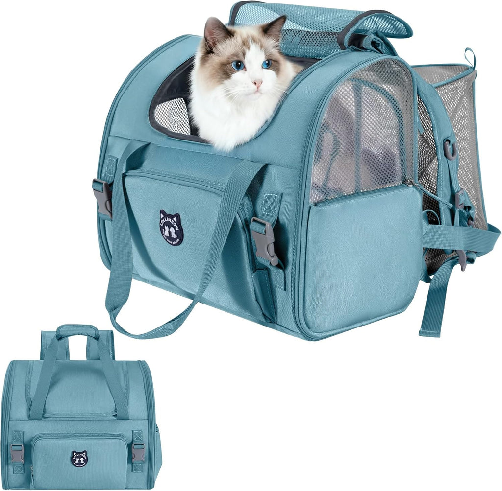 Lollimeow Expandable Large Cat Carrier Backpack, Supports up to 14 lbs