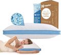 Nappler Side and Back Sleeper Pillow for Neck and Shoulder Pain Relief - Shredded Memory Foam Bed Pillow for Sleeping - 100% Adjustable Fill - Standard Size Modal Washable Case. Extra Fill Included