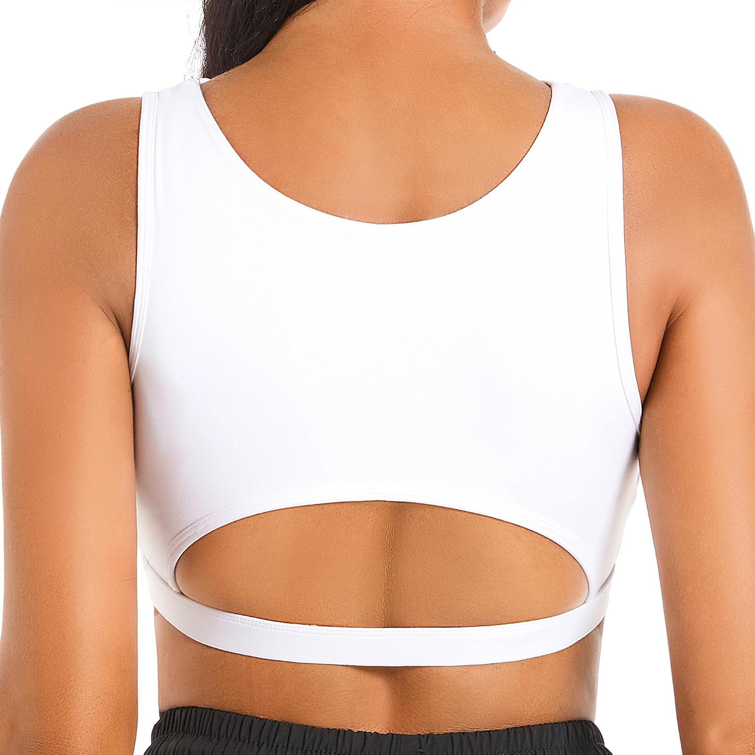 Betaven Push up Sports Bra for Women Sexy Hollow Crop Tops with Removable Cups Workout Fitness Yoga Bra Medium Support