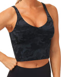 THE GYM PEOPLE Women’s Longline Sports Bra Wirefree Padded Medium Support Yoga Bras Gym Running Workout Tank Tops