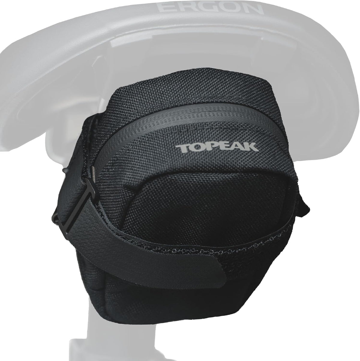 Topeak Elementa Seatbag XS – Compact Under-Saddle Bike Tool Bag in Black with Anti-Slip Fabric, Hook-and-Loop Mount & Durable 1000D Polyester – Discreet 0.2 L Storage for Tube & Levers