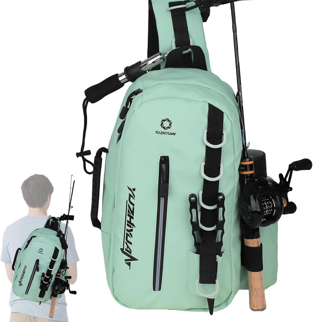 Small Fishing Bag with Rod Strap, Portable & Lightweight, Fish Small Tackle bag – Fits Tackle Boxes & Gear,Move Freely, Cast Smoothly - Fishing Gifts for Men