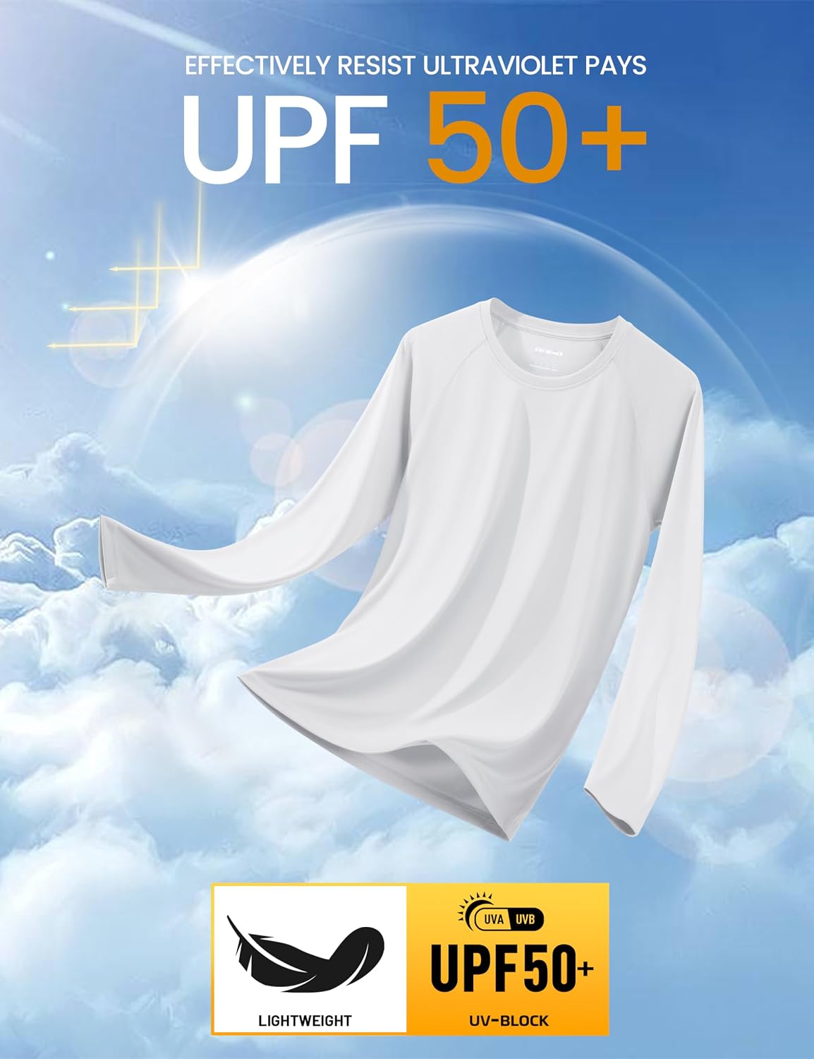 MAGCOMSEN Men's Long Sleeve Shirts UPF 50+ UV Sun Protection Athletic Shirts for Hiking Running Workout Rash Guard
