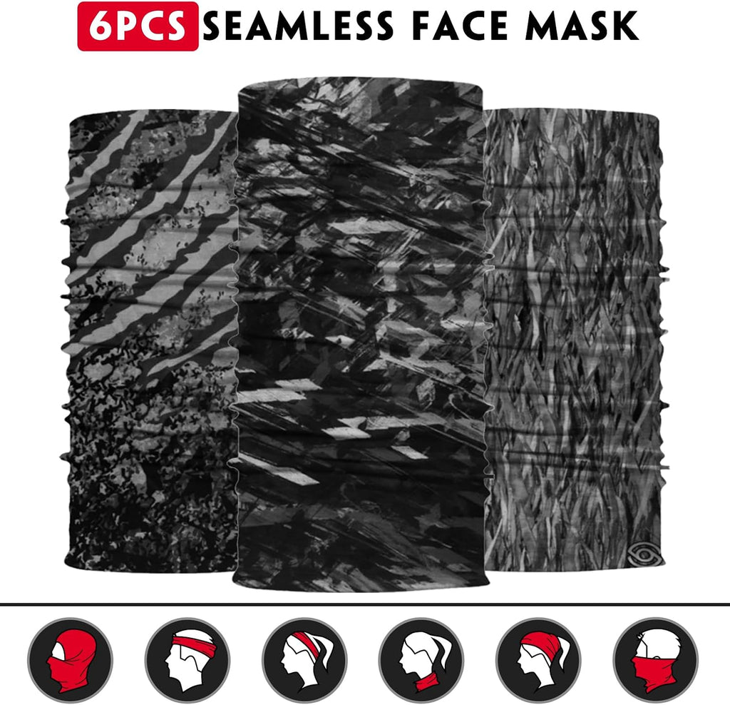 Neck Gaiter for Men Women Headwear Bandana Head Wrap Face Scarf Mask Cover Warmer Balaclava-Seamless & Versatile
