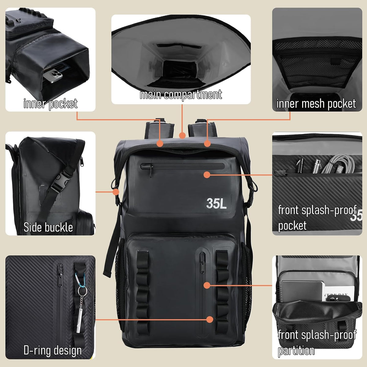 Waterproof Roll Top Dry Bag,Floating Heavy Duty Hiking Backpack,wet bags