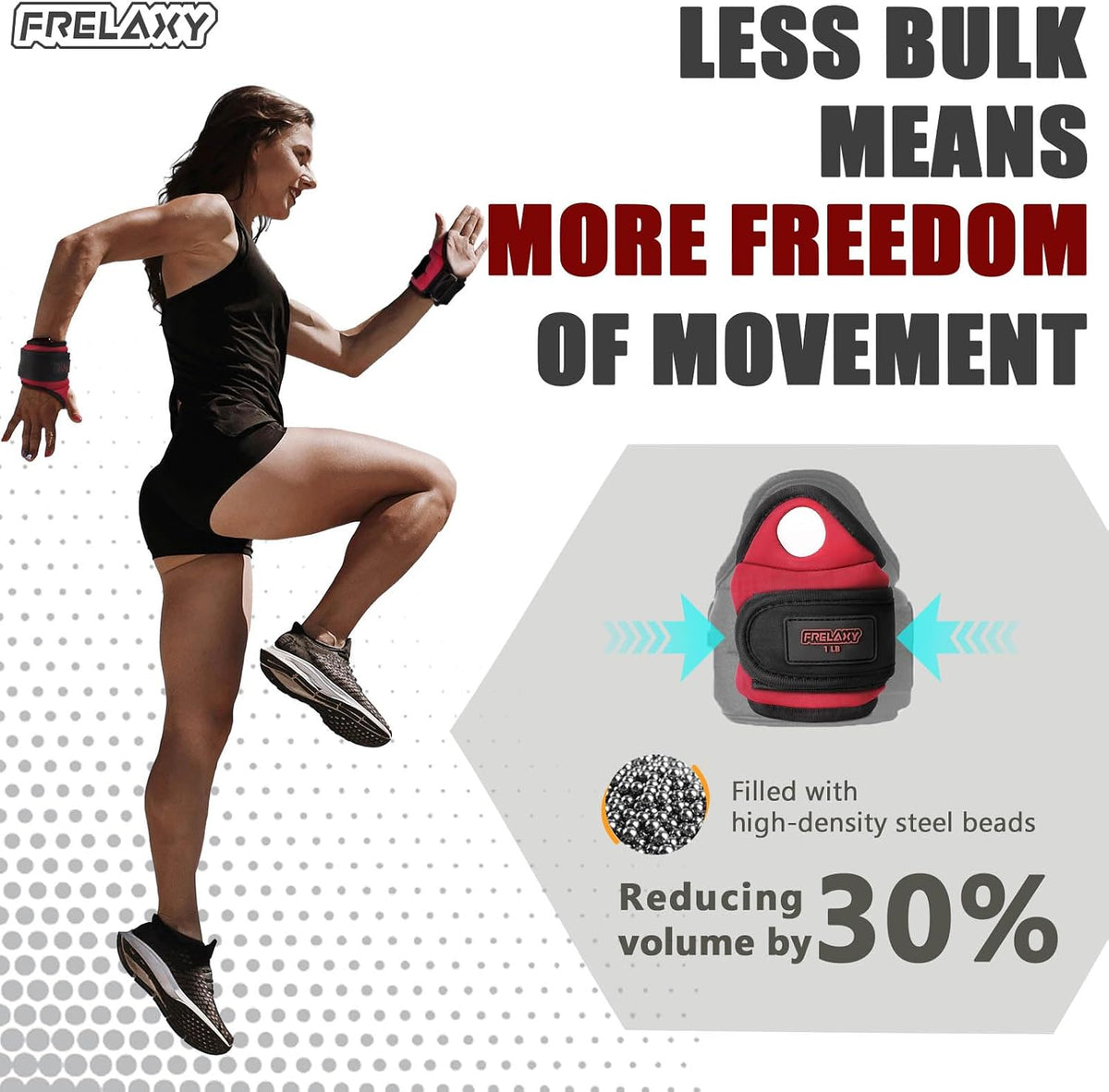 Frelaxy Wrist Weights with Thumb Loops for Men Women (Pair)