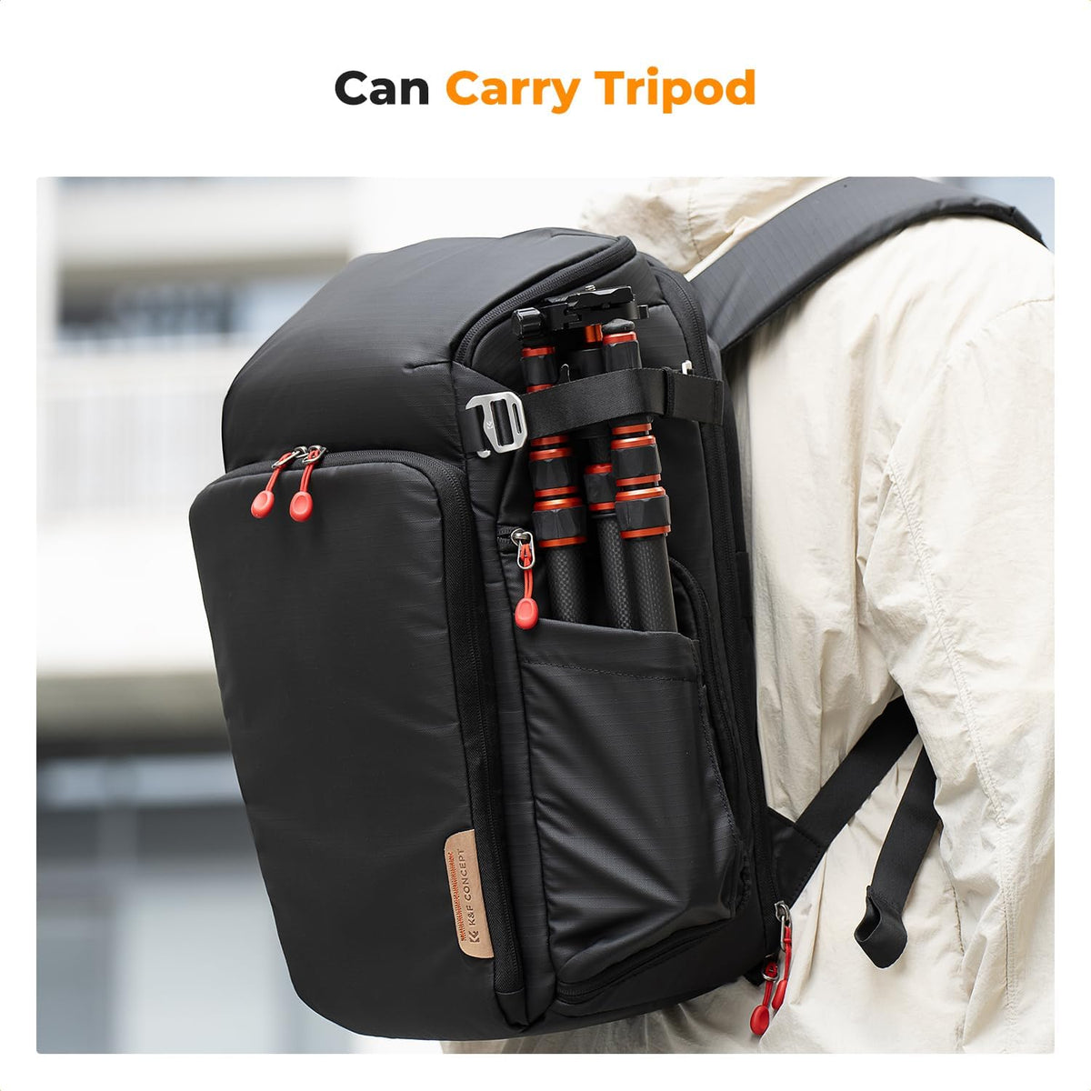 K&F CONCEPT Camera Backpack, 22L Expandable Camera Bag with Rain Cover