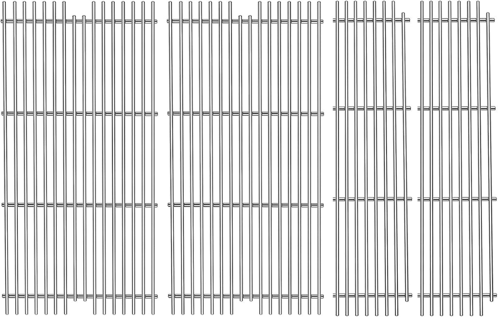 17-3/8" Stainless Steel Grates for Broil King Baron 320, 340, 420, 440, 490 Huntington 2122-64 2122-67 6020-54 6020-57 6020-64 Broil-Mate 7020-54 7020-64 7120-64 Sterling Gas Grill