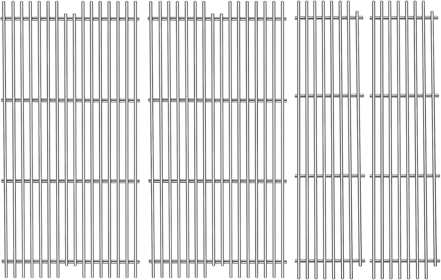 17-3/8" Stainless Steel Grates for Broil King Baron 320, 340, 420, 440, 490 Huntington 2122-64 2122-67 6020-54 6020-57 6020-64 Broil-Mate 7020-54 7020-64 7120-64 Sterling Gas Grill