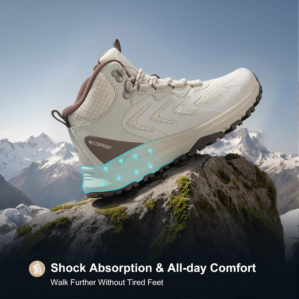 Women's Lightweight Waterproof Hiking Boots Mid Ankle