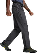 Mens Hiking Pants Lightweight Cargo Work Tactical Nylon Stretch Waterproof Quick Dry Fishing Travel Outdoor 6 Pockets