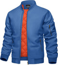 KEFITEVD Men's Bomber Jackets Winter Windbreaker Warm Full Zip Casual Coats