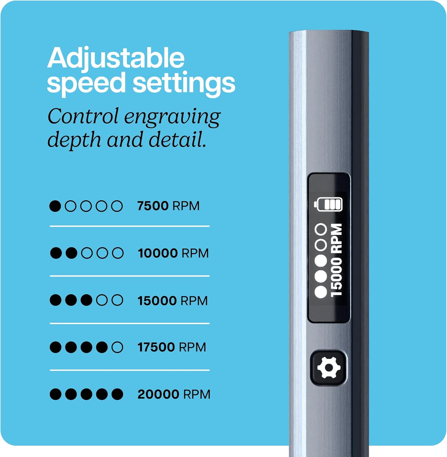 EtchMate Engraving Pen for Metal, Wood, Glass, Plastic & All Materials