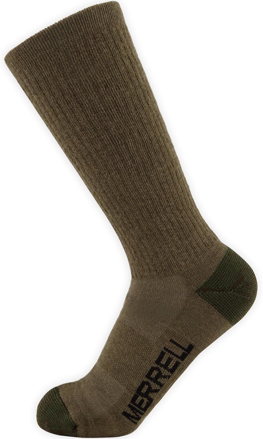 Merrell Unisex 3-pack Trekker Outdoor Crew Socks, Full Cushion Wool Blend Hiker Multi-pack