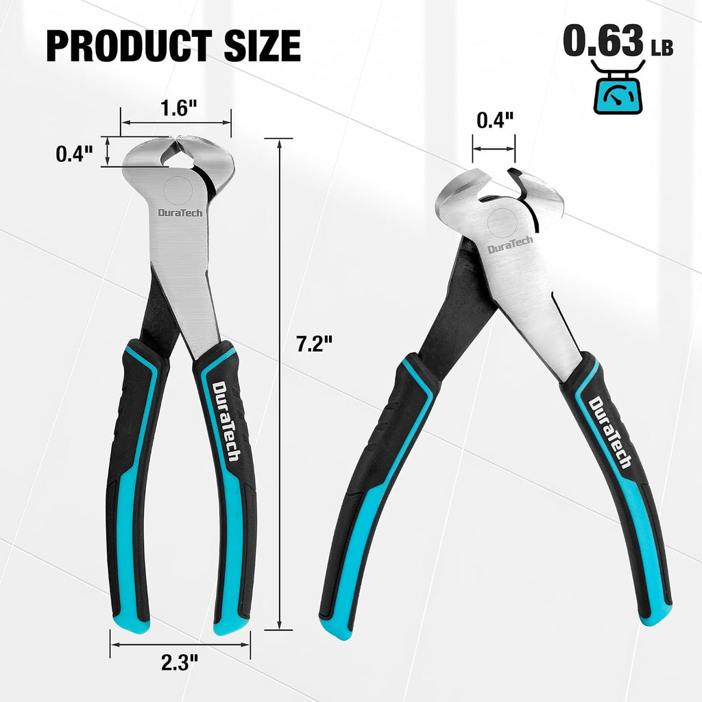 DURATECH 7" Nail Puller, End Cutting Pliers, Nail Remover Tool, End Nippers