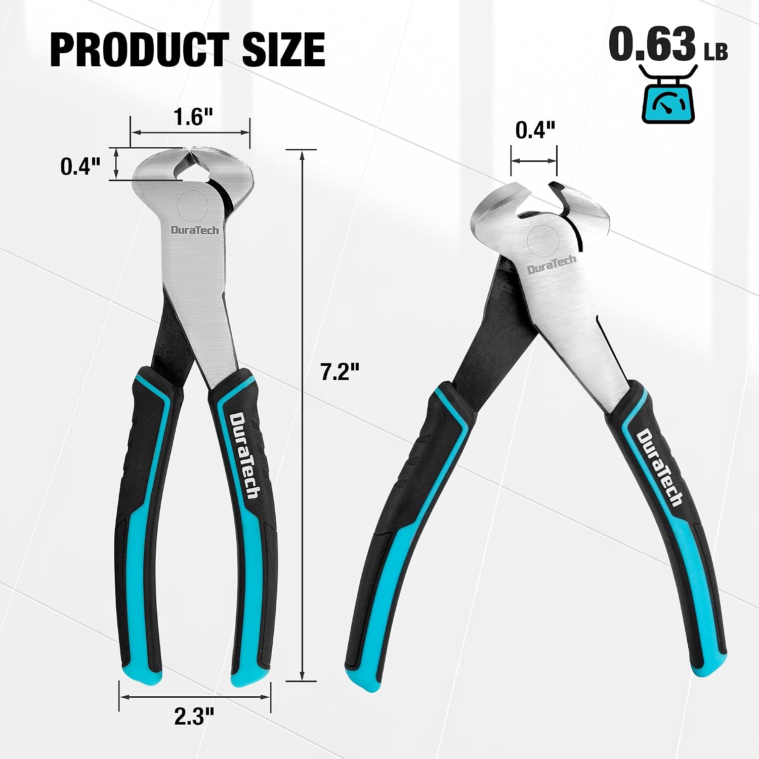 DURATECH 7" Nail Puller, End Cutting Pliers, Nail Remover Tool, End Nippers