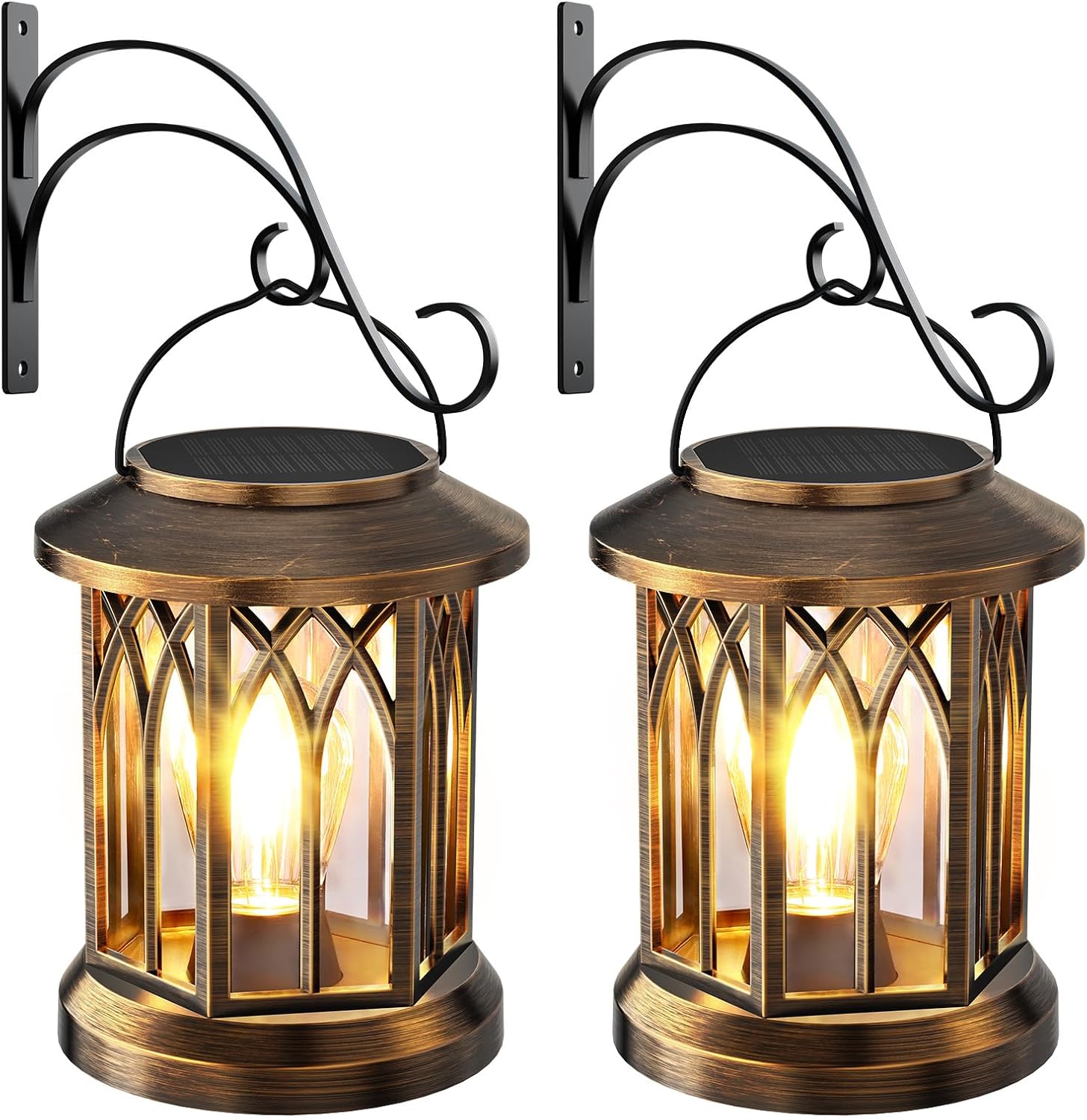 Solar Lanterns Outdoor Waterproof, Upgraded Hanging Solar Lights