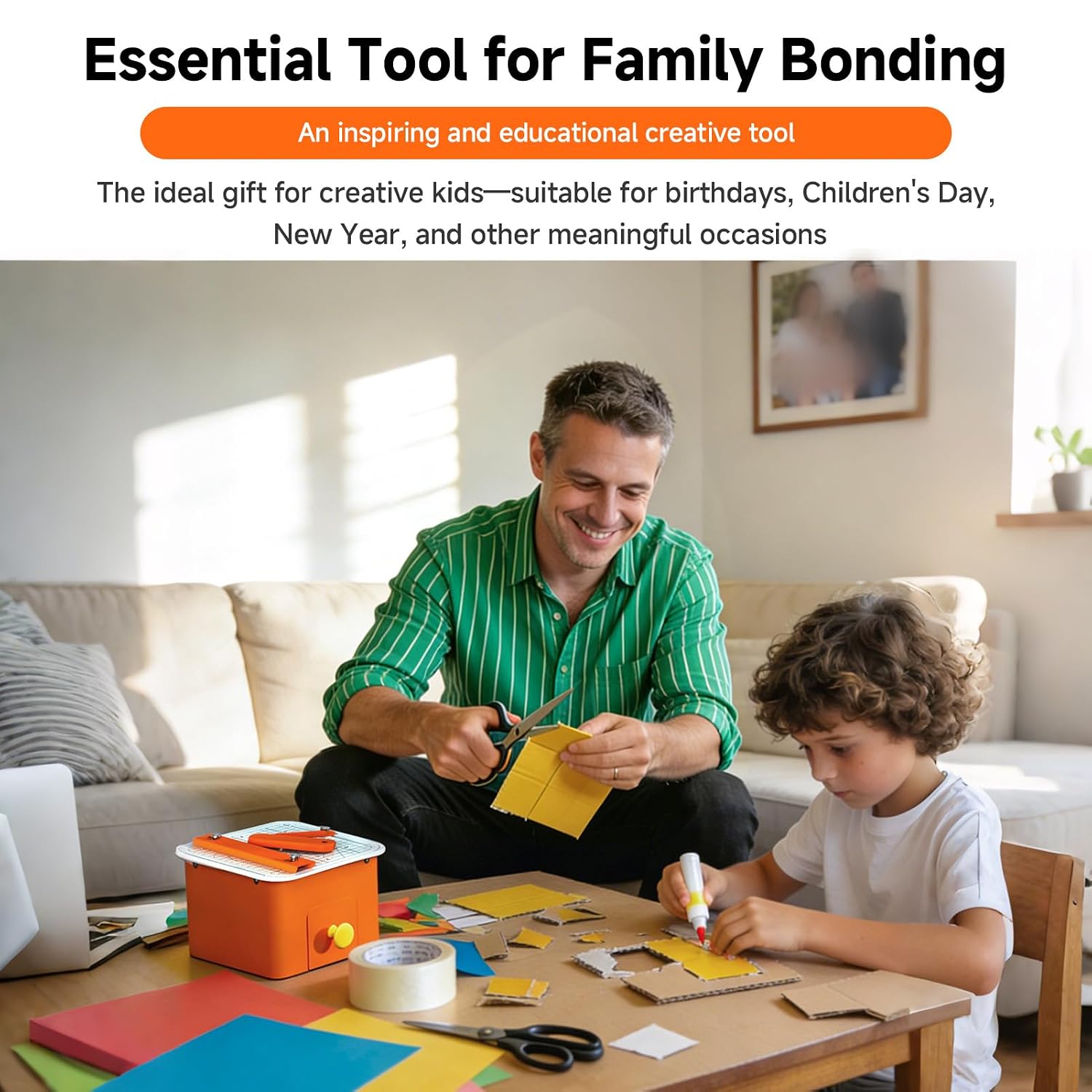 Safe Cardboard Cutter for Kids | Bladeless Paper Cutting Tool,DIY Craft Kit for Building 3D Models, Cardboard Construction and Creative Projects