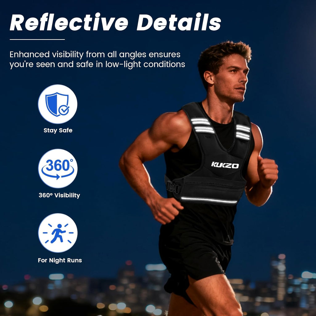 Adjustable Weighted Vest Women/Men, 6-12lb/12-18lb/20-32lb Weight Vest with 6 Ironsand Weights for Strength Training Rucking Running Walking Fitness Workout