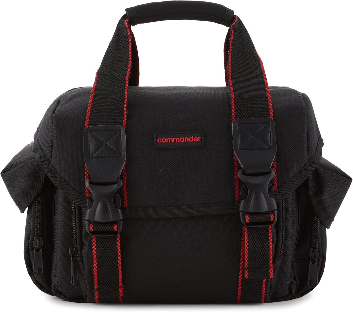 COMMANDER OPTICS Large Camera Bag - Water Resistant, Soft Padded, Spacious Travel Bag for Canon EOS, Nikon, Sony & More DSLR Cameras/Camcorders Ample Storage and Protection for Your Equipment (Large)