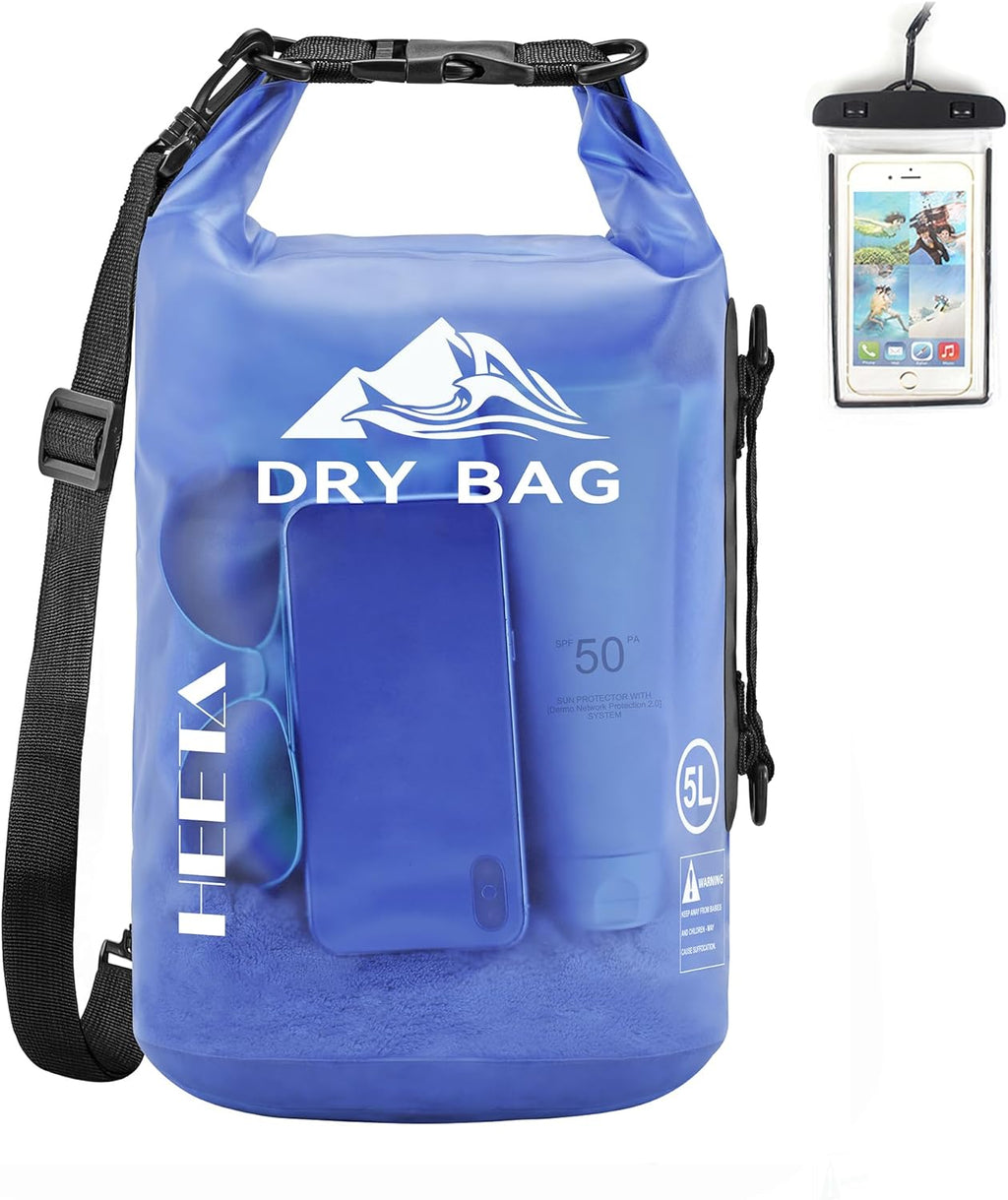 HEETA Dry Bag Waterproof Backpack with Phone Case 5L/10L/20L/30L/40L