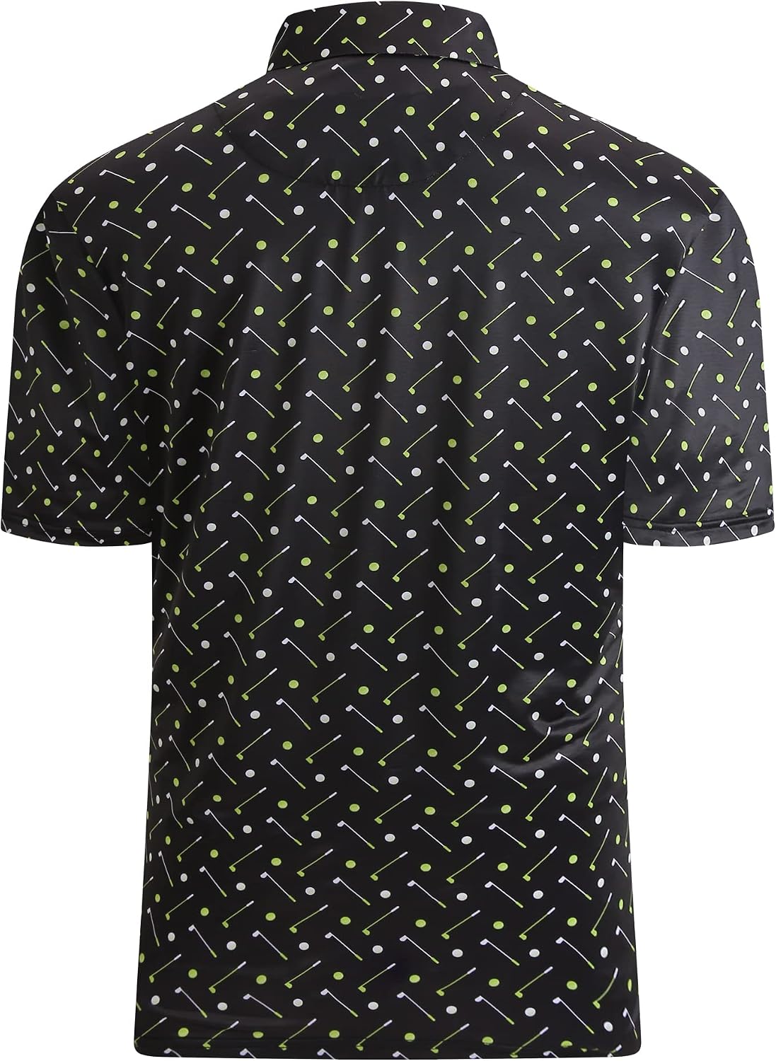 Alex Vando Mens Golf Shirt Moisture Wicking Print Performance Polo Shirt