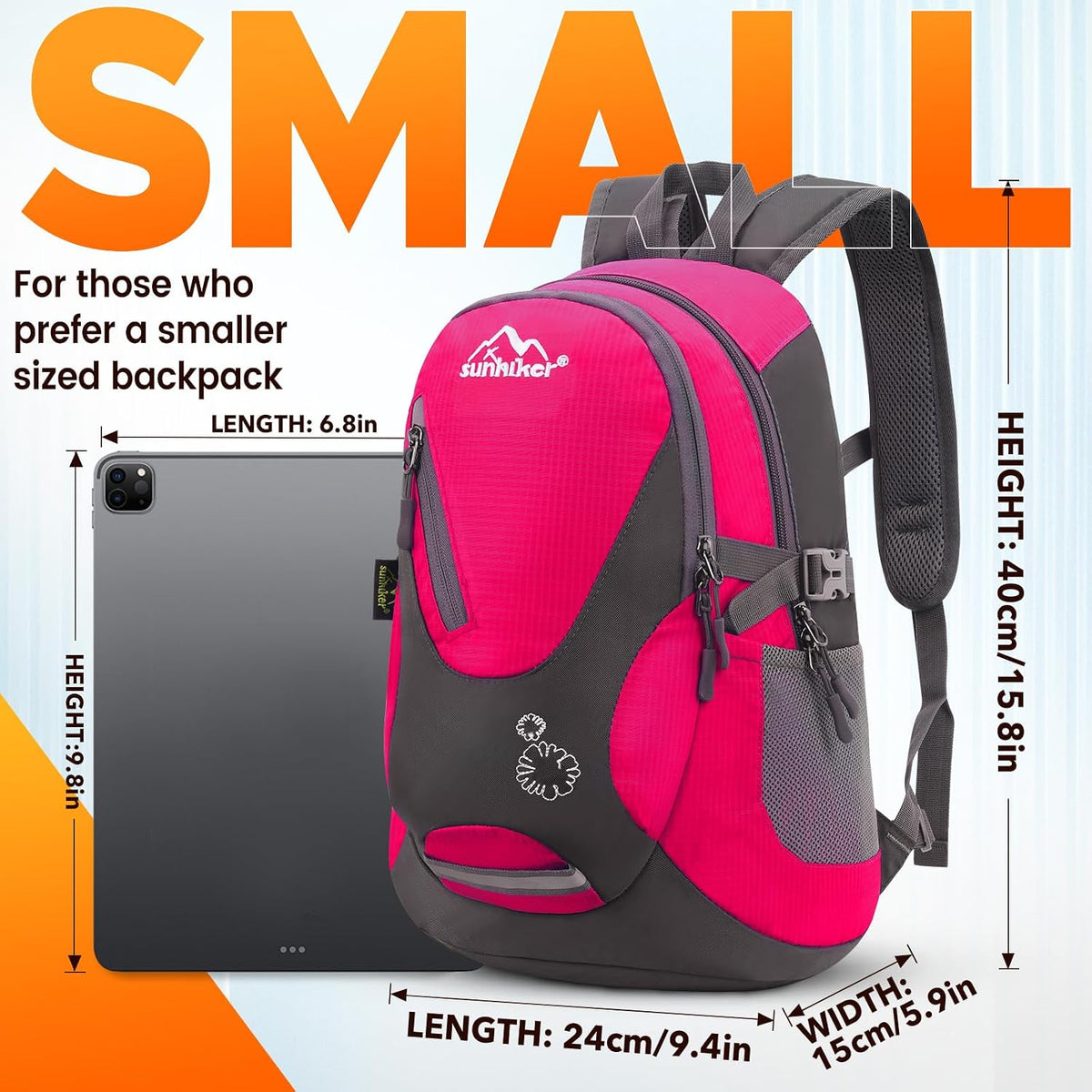 sunhiker Small Hiking Backpack Women Men 20L Lightweight Travel Backpack Daypack Casual Backpack For Cycling Outdoor Camping