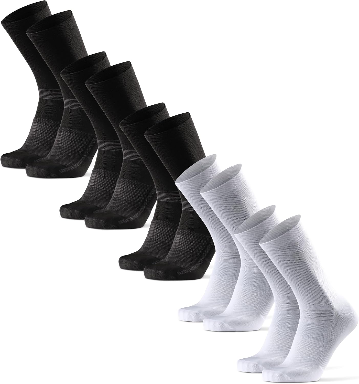 DANISH ENDURANCE Crew Cycling Socks, Fast-Dry & Cushioned, 3 & 5-Pack