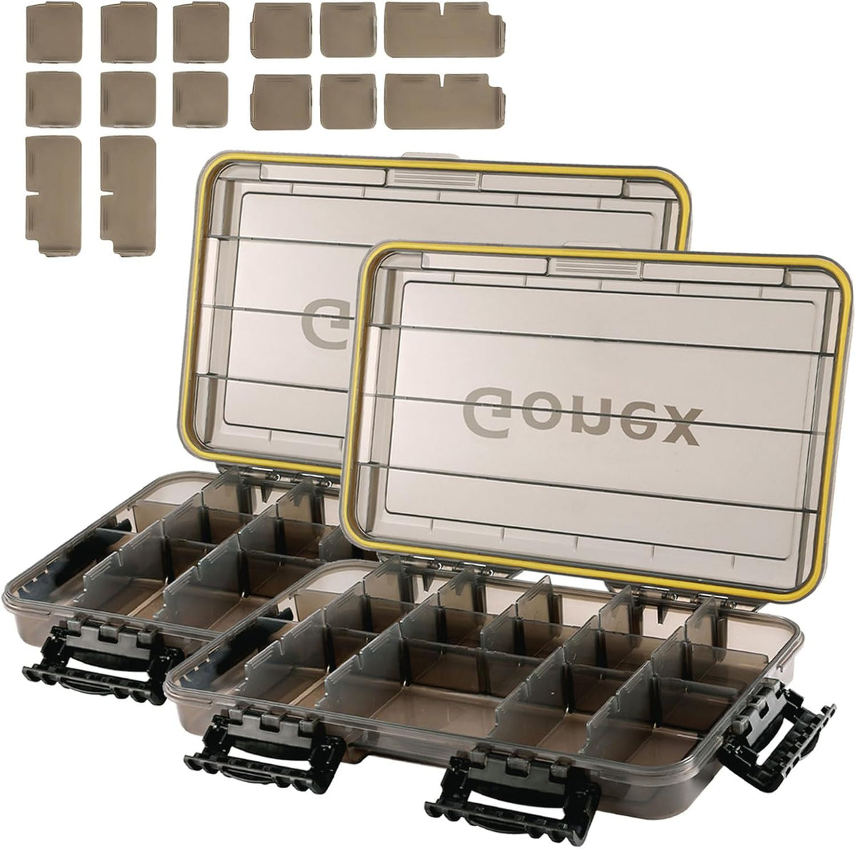 Gonex 3700 Tackle Trays Boxes Waterproof, Removable Dividers, for Fishing