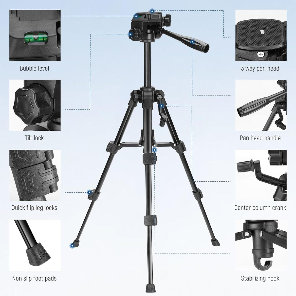 NEEWER Entry Level Version TP52 Mini Desk Phone Tripod Camera Webcam Stand