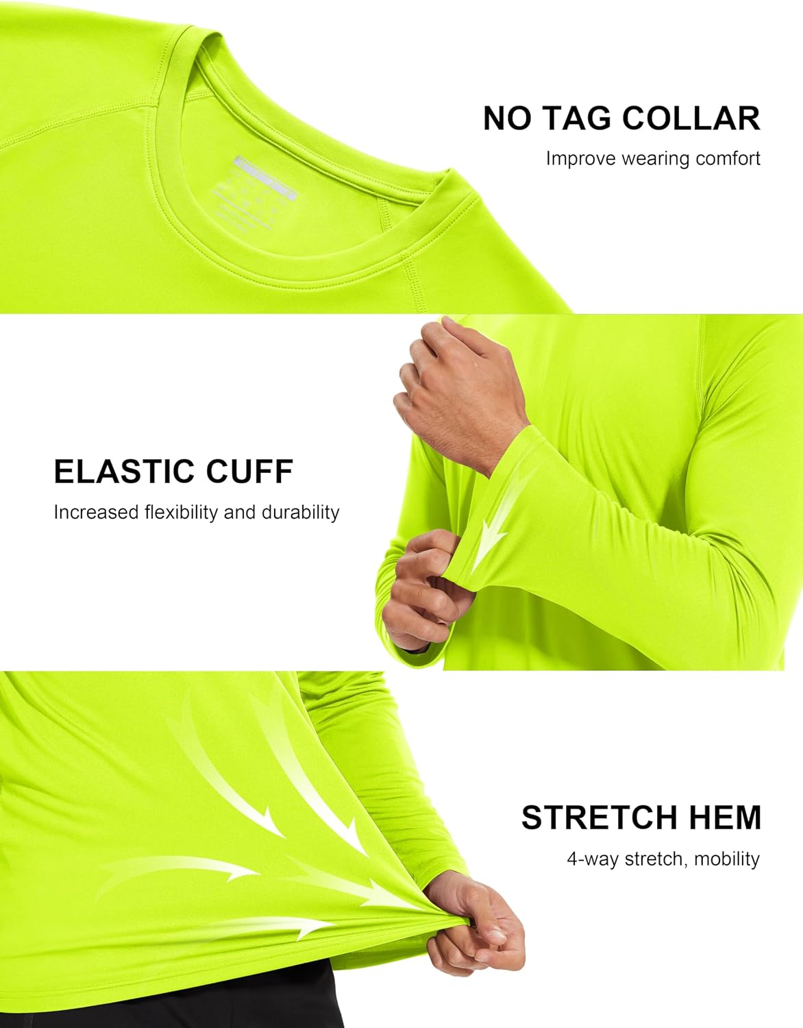 MAGCOMSEN Men's Long Sleeve Shirts UPF 50+ UV Sun Protection Athletic Shirts for Hiking Running Workout Rash Guard