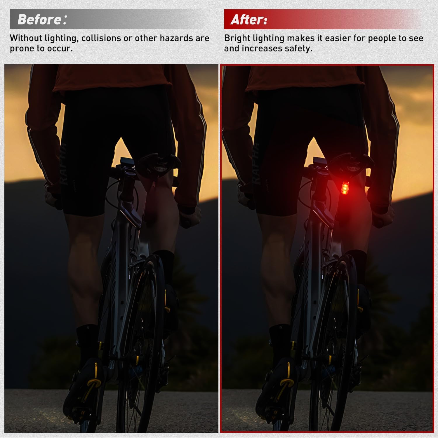 Nilight LED Safety Light 4PCS Red Marine Navigation Bike Tail Lights