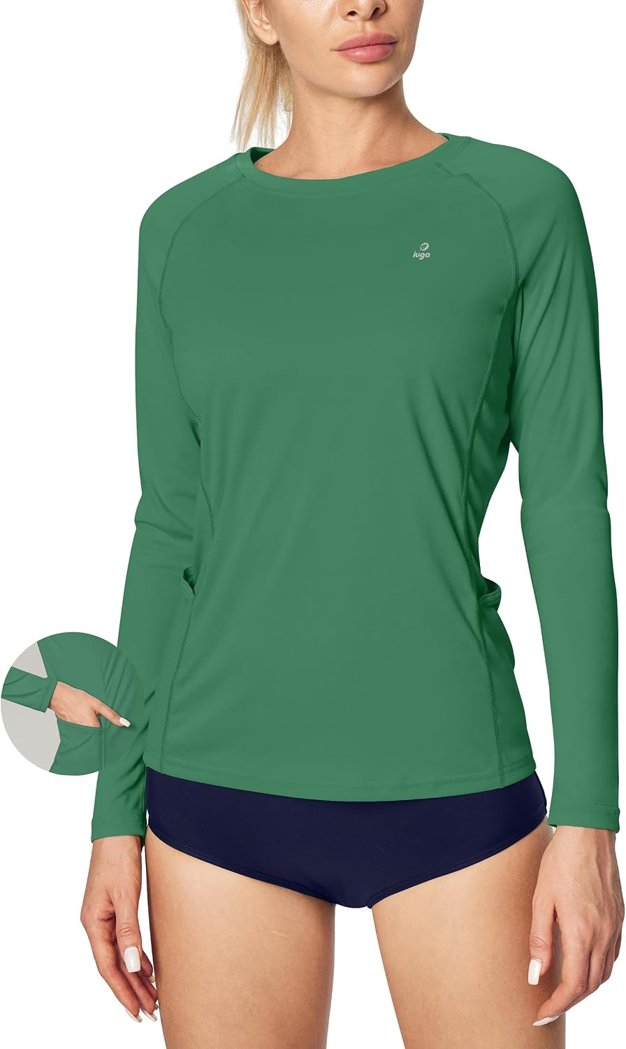 IUGA Long Sleeve Workout Tops for Women UPF 50+ Rash Guard Athletic Shirts