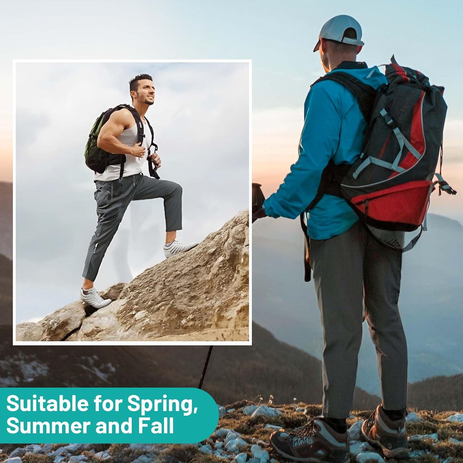 Hidkat Men's Hiking Pants Quick-Dry Lightweight Sweatpants