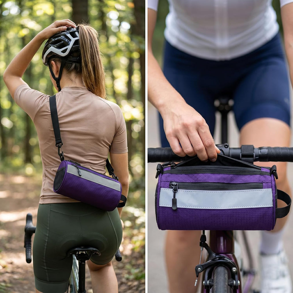 Waterproof Bike Handlebar Bag for E-bike & Bicycle 2.4L Front Storage Bag