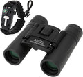 Binoculars with Compass 7 in 1 Survival Paracord Bracelet, Fire Starter, Compass, Whistle, Outdoor Ultimate Tactical Gift for Kids, Men, Scouts Gift for Him/Her, Spyglass, Birthday Gift