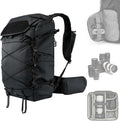 LEOFOTO 35L Camera Backpack for Photographer, Lightweight Waterproof Travel Camera Bag for Camera/Drone/15.6" Laptop, Photopraphy Bag with Side Access & Rain Cover, Tripod Compatible, 2.65KG - BLACK