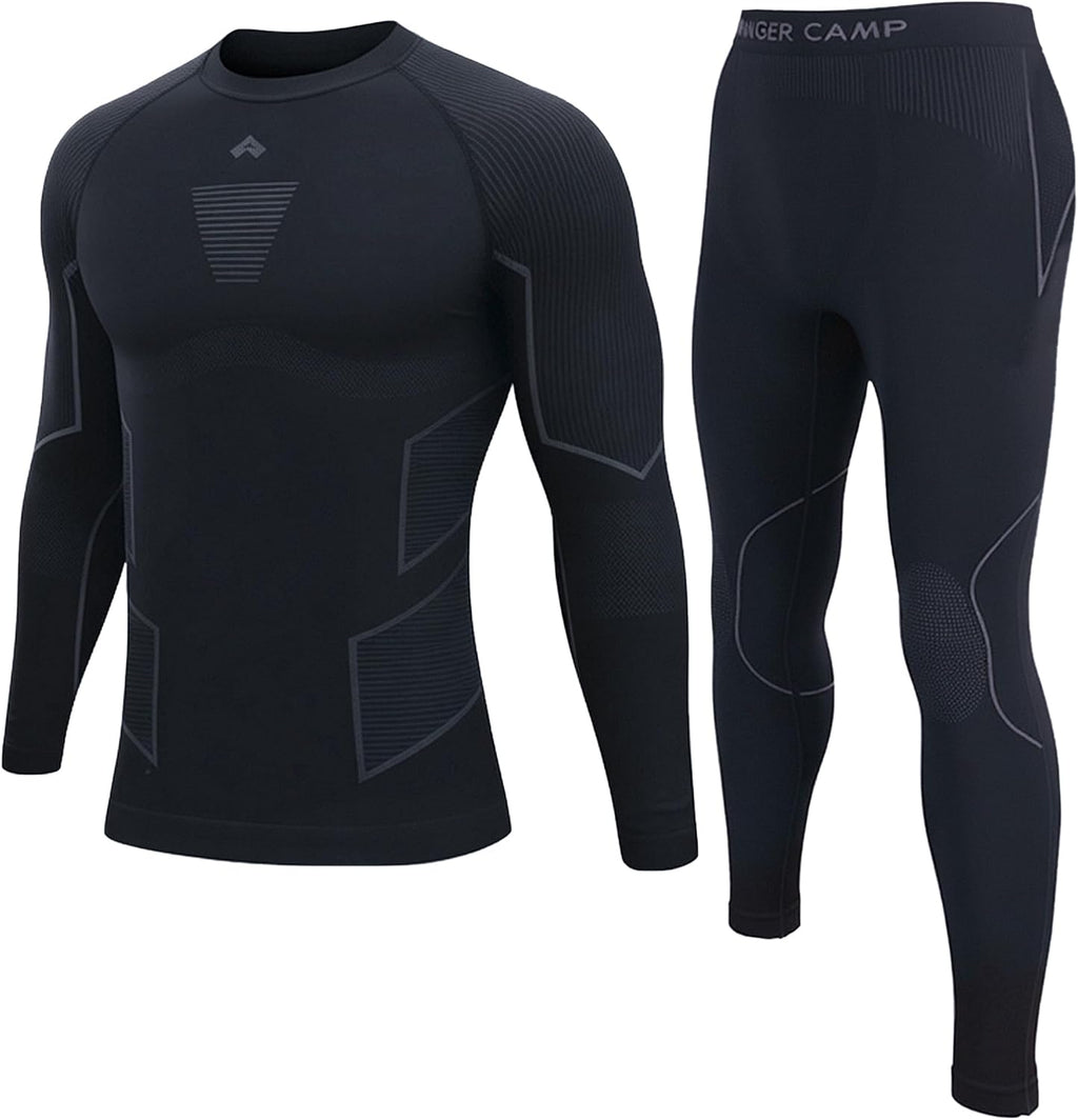 Pioneer Camp Thermal Underwear for Men Long Johns Quick Drying Top and Bottom Set Warm Base Layer Mens Cold Weather Skiing