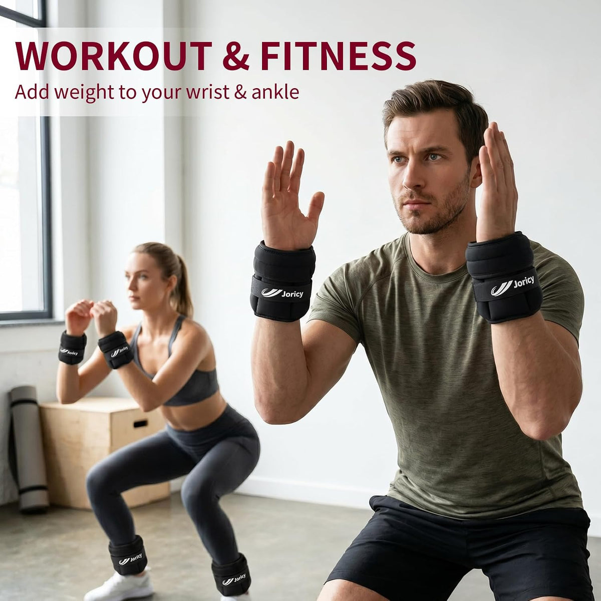 Adjustable Ankle Weights for Women Men A Pair of 1-3/4/5/6/8/10/20LBS
