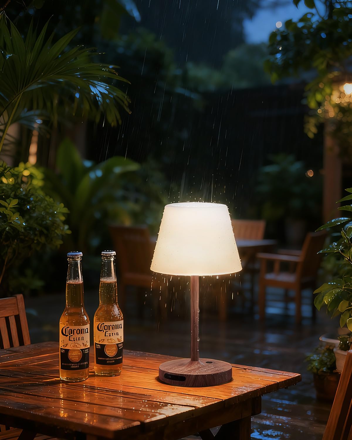 SAIWEYA Outdoor Waterproof Shower Lamp, 5200mAh Rechargeable Bathroom Lamp