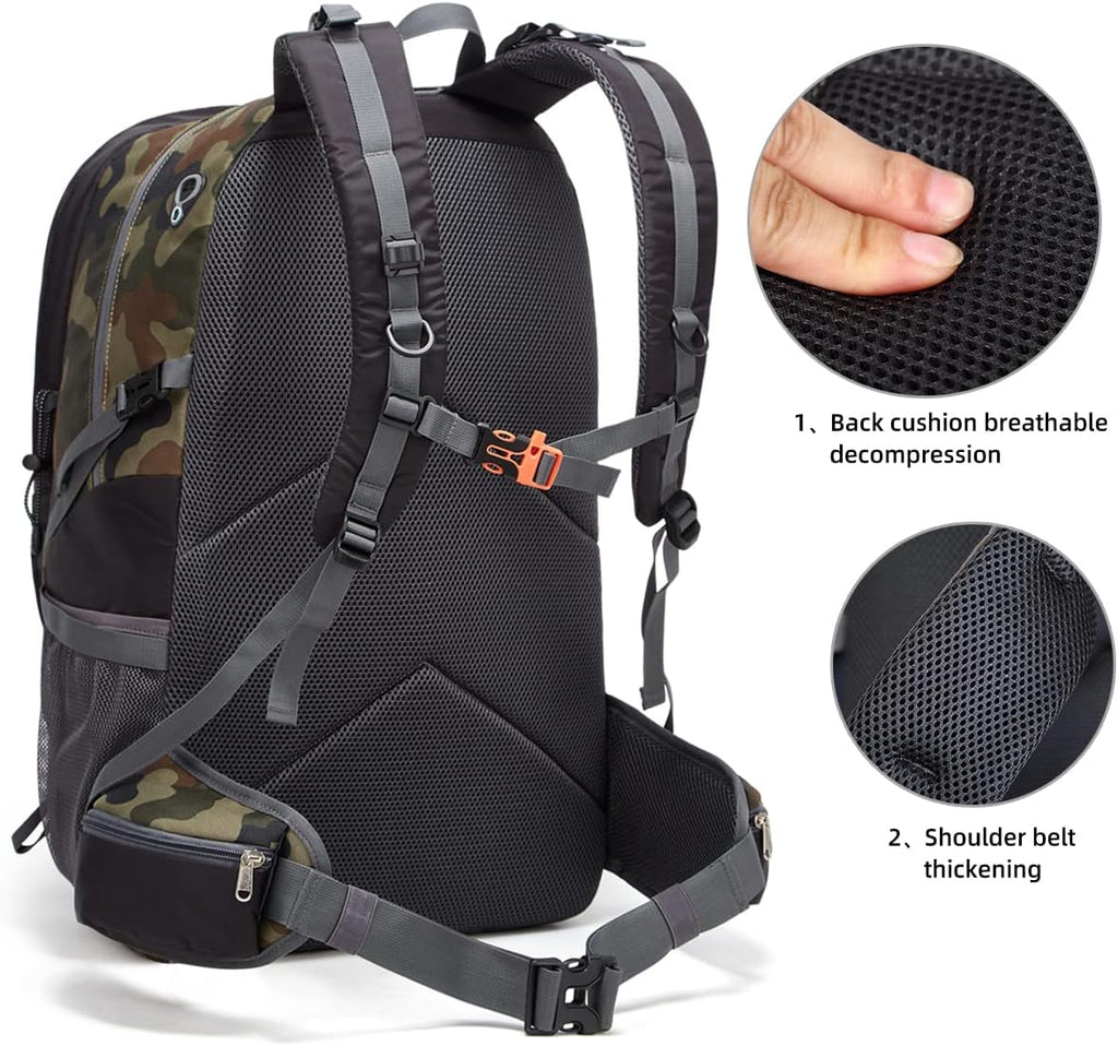 SPEEDPARK 40L Hiking Backpack, Lightweight Camping Daypack with Rain Cover