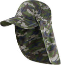 BASSDASH UPF 50+ Fishing Hat, Baseball Cap with Removable Neck Flap