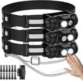 Rechargeable Headlamp 3PCS, High Lumens Bright Head Lamp Led with Motion Sensor, 4 Modes, Magnet, Detachable Flashlight & Headband for Adult,Running,Outdoor,Emergency,Hard Hat Light