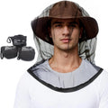 Anvin Mosquito Head Net Bug Hood for Fishing, Camping, Gardening Hat-Compatible Insect Shield Breathable Mesh Face Cover from No See Ums, Insects, Bugs(3 Pack, Upgraded One-piece Design, Black)